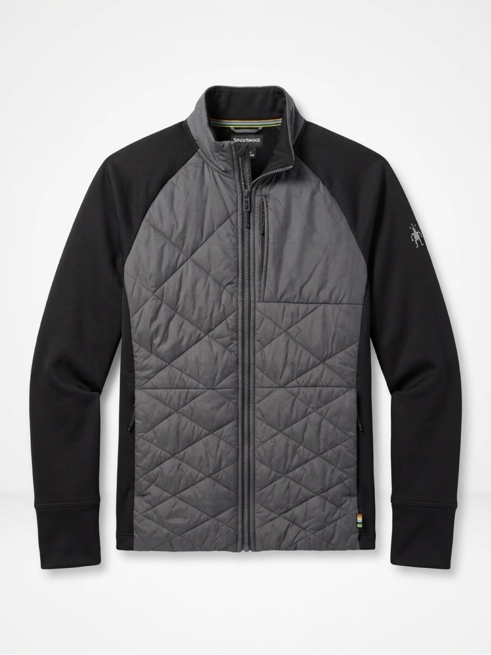 Smartwool Men’s Smartloft Hybrid Insulated Quilted Full-Zip black/grey medium